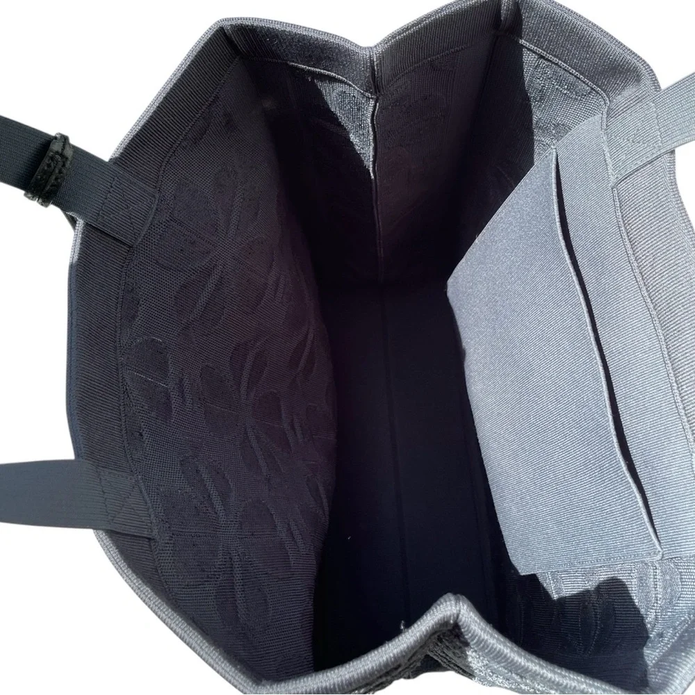 Kate Spade Brooke Terry Carryall Large Tote in Dark Blue with Bag Charm - Picture 9 of 11